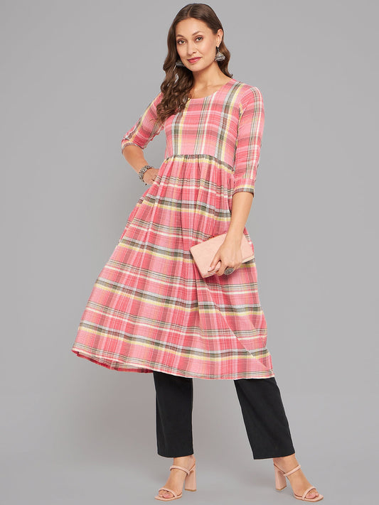 Women Multicolor High Twist Anarkali Kurta