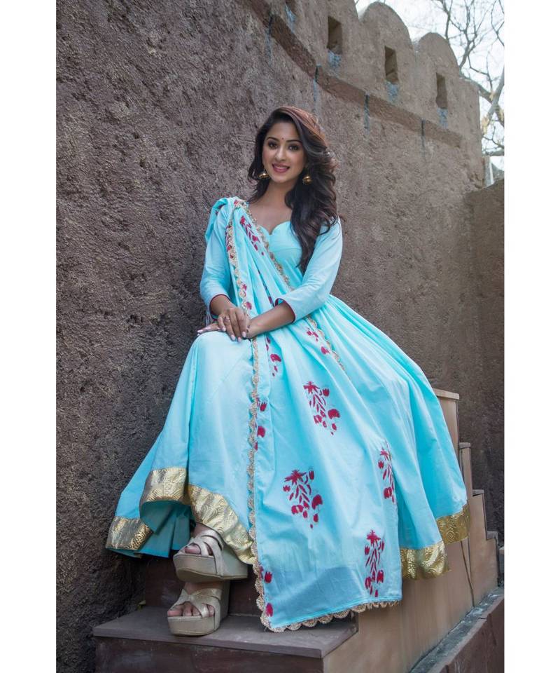 SKY BLUE KANCHALI SUIT SET