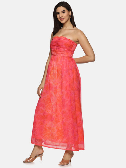 pink floral dress for women