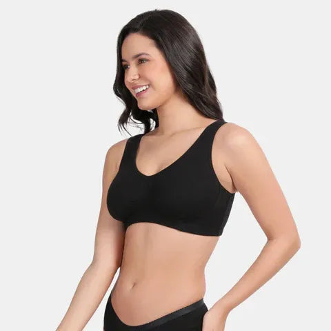Black sleeping bra Envie non padded non wired full coverage comfortable night wear bra for daily use