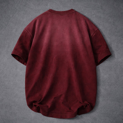 Sunfade Red Oversized Tee