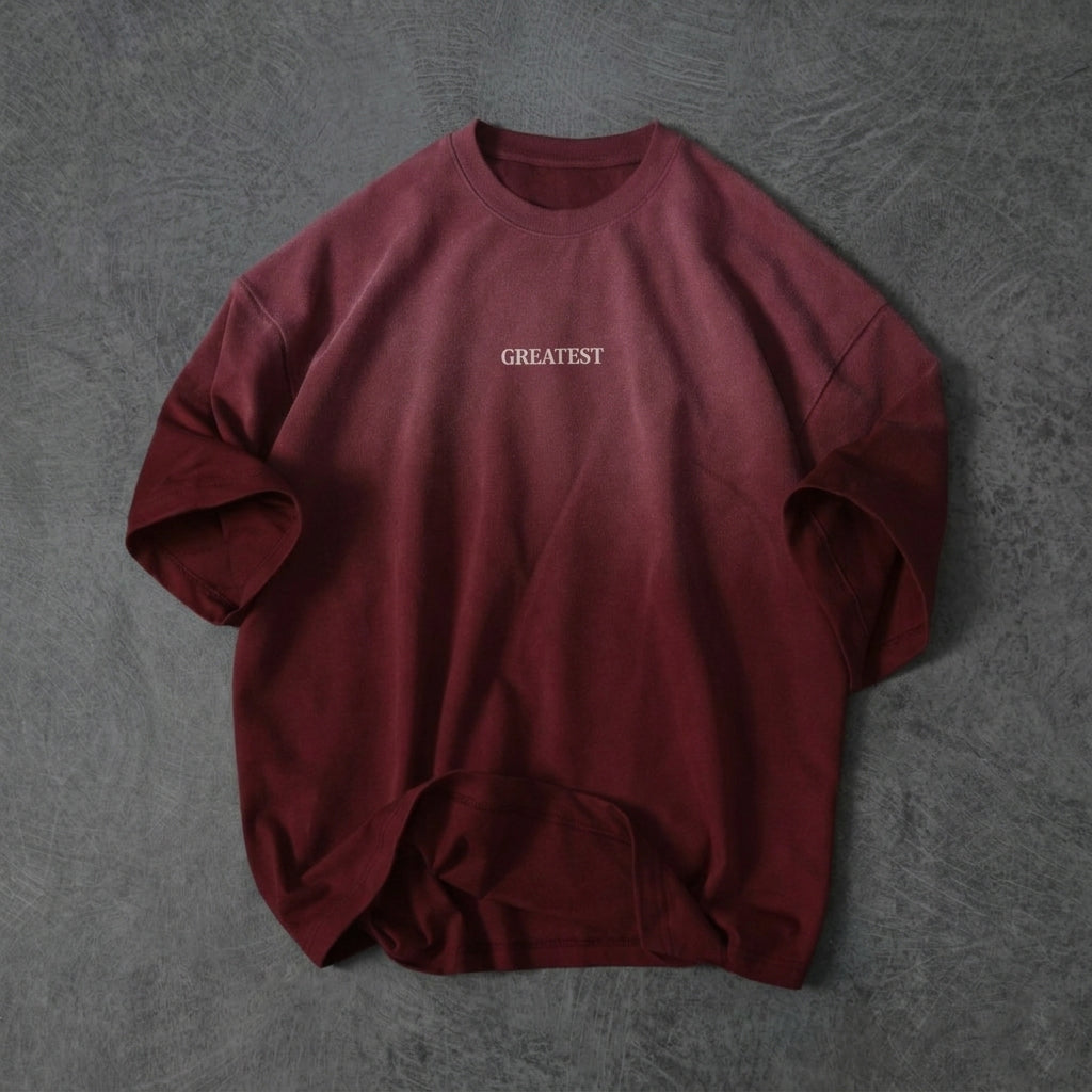 Sunfade Red Oversized Tee