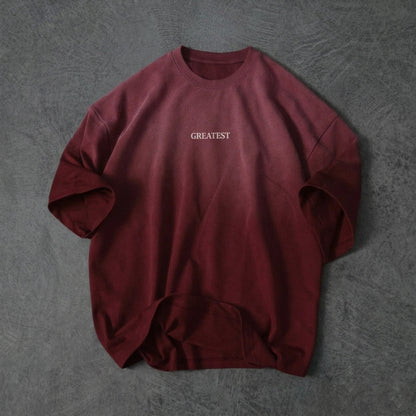 Sunfade Red Oversized Tee