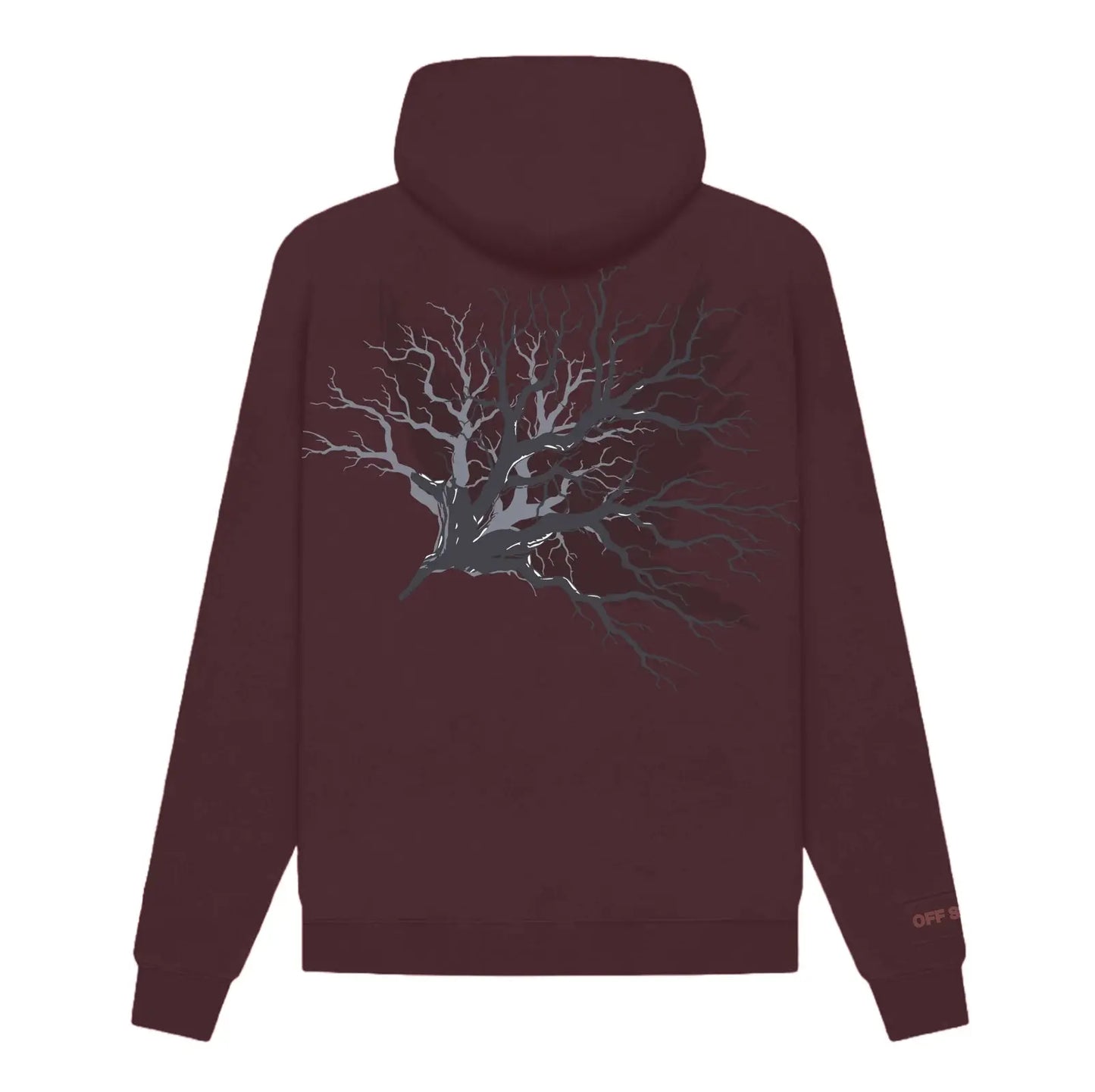 Acid Wash Raven Born Embroidered Brown Hoodie Off Sinners
