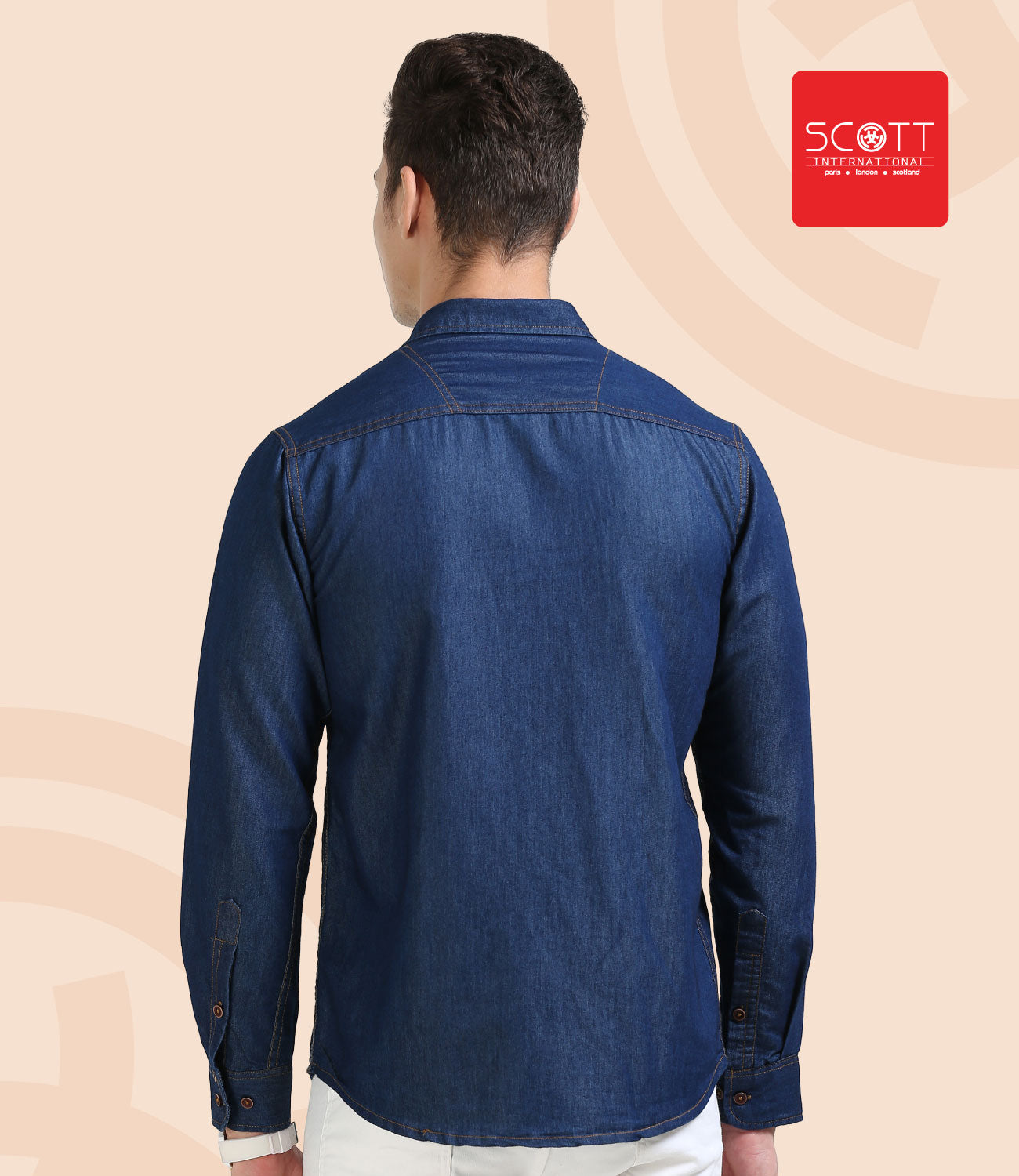 Men's Cotton Regular Fit Denim Shirt