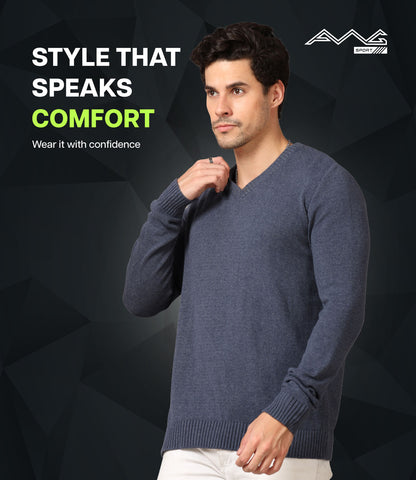 Men's V-Neck Full Sleeve Sweater