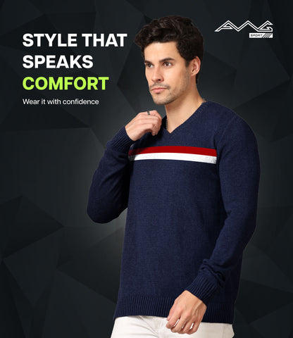 Men's V-Neck Full Sleeve Sweater