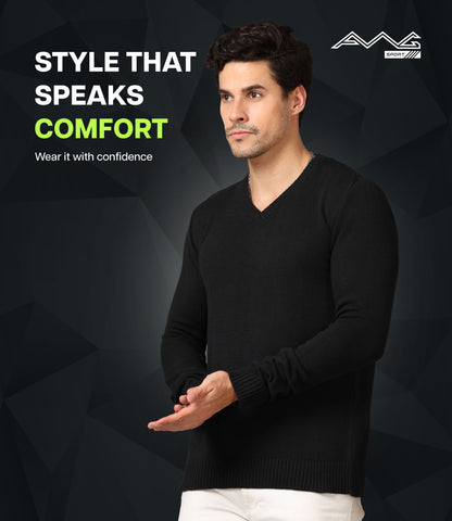 Men's V-Neck Full Sleeve Sweater
