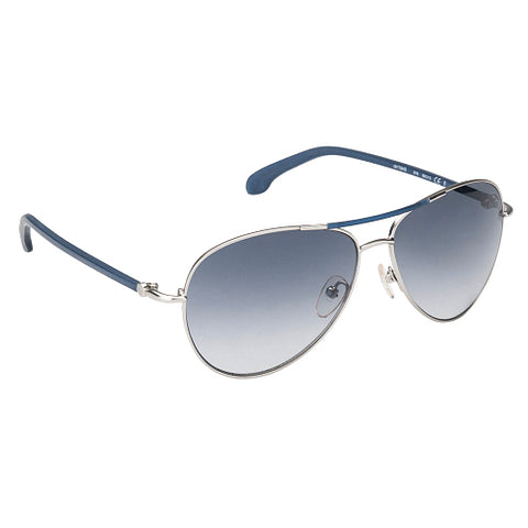 Calvin Klein Silver Full Rim Aviator with Blue Lens and accents