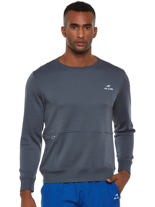 Alcis Mens Grey Sweat Shirt 308MSS256 308MSS256-S