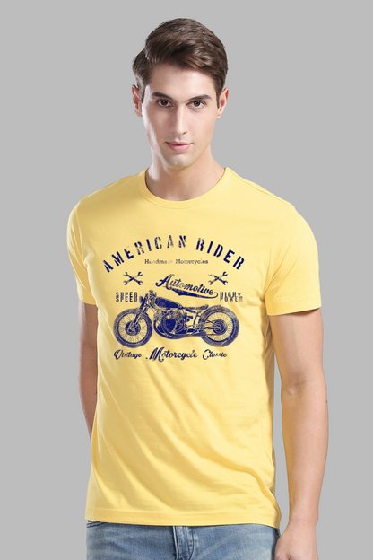 American Rider Biker Printed Cotton T-Shirt