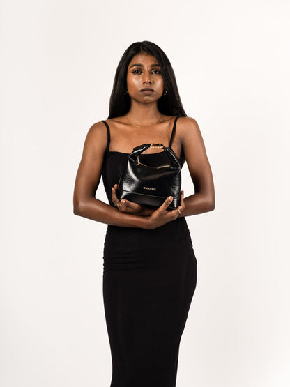 The Bella Black Hand Bag Charme