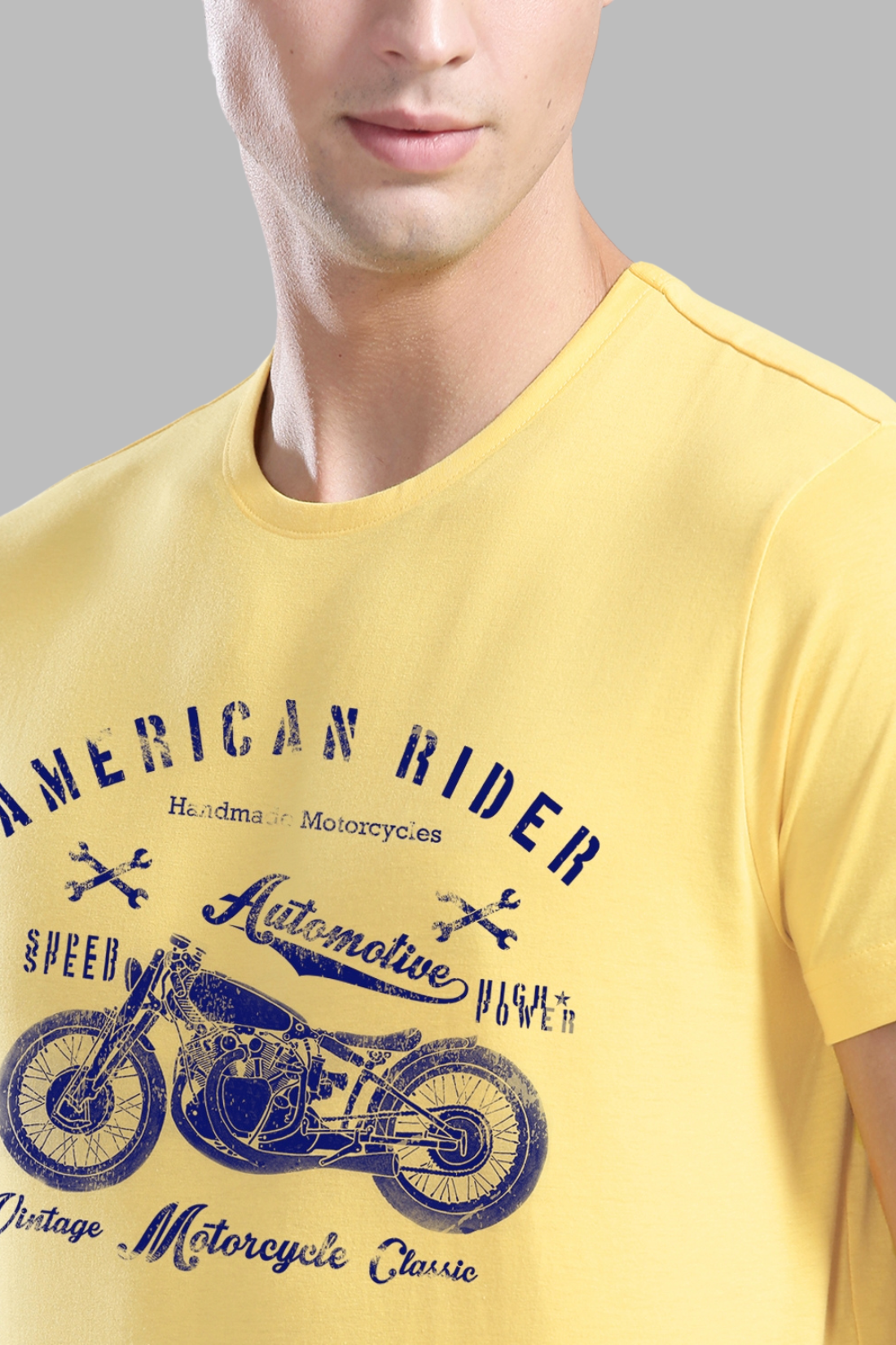American Rider Biker Printed Cotton T-Shirt