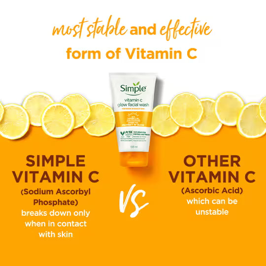 Simple Protect N Glow Vitamin C Glow Facial Wash (100ml)