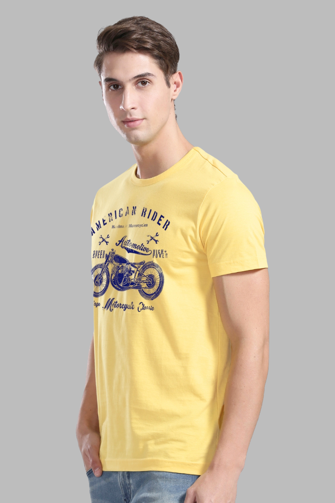 American Rider Biker Printed Cotton T-Shirt