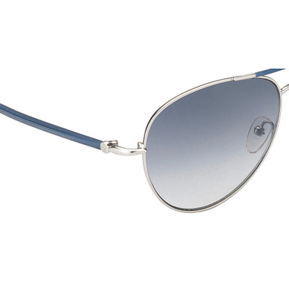 Calvin Klein Silver Full Rim Aviator with Blue Lens and accents
