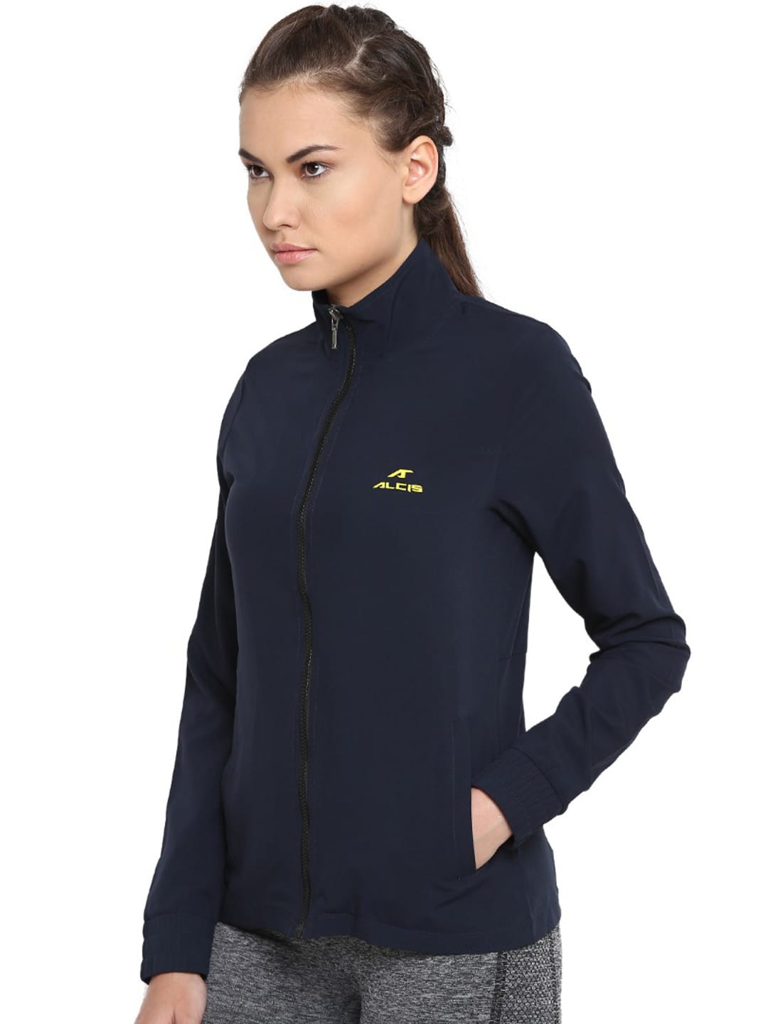 Alcis Womens Solid Blue Sweat Shirt 338WSS316 338WSS316-S