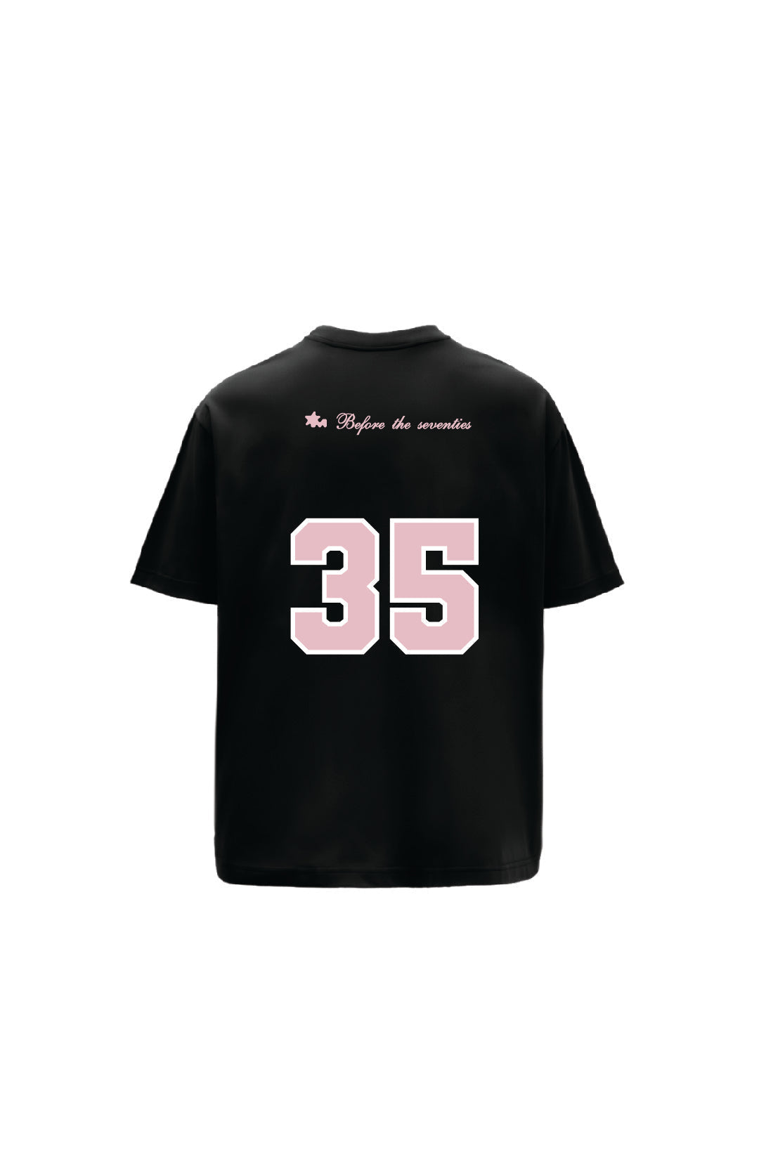 Reimagined Printed Black Oversized T-Shirt Main Character