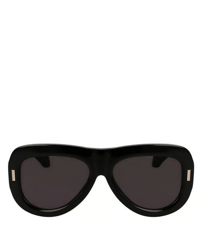 Salvatore Ferragamo Lente Solar Black Lente Solid Grey Sunglasses
