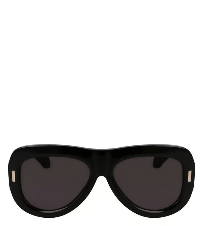 Salvatore Ferragamo Lente Solar Black Lente Solid Grey Sunglasses