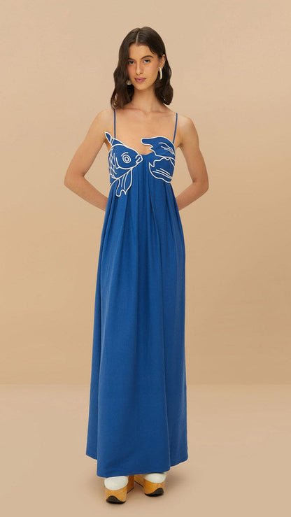 Blue Fish Maxi Dress