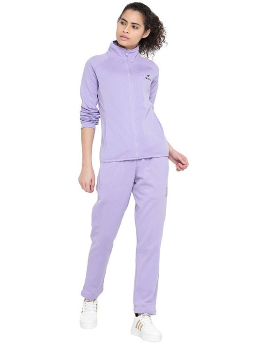 Alcis Women Lavender Knitted Tracksuit 355WTS349 355WTS349-S