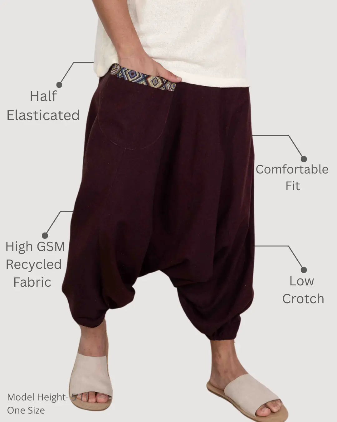 Aladdin Low Crotch Harem Pants House of Pure Eco