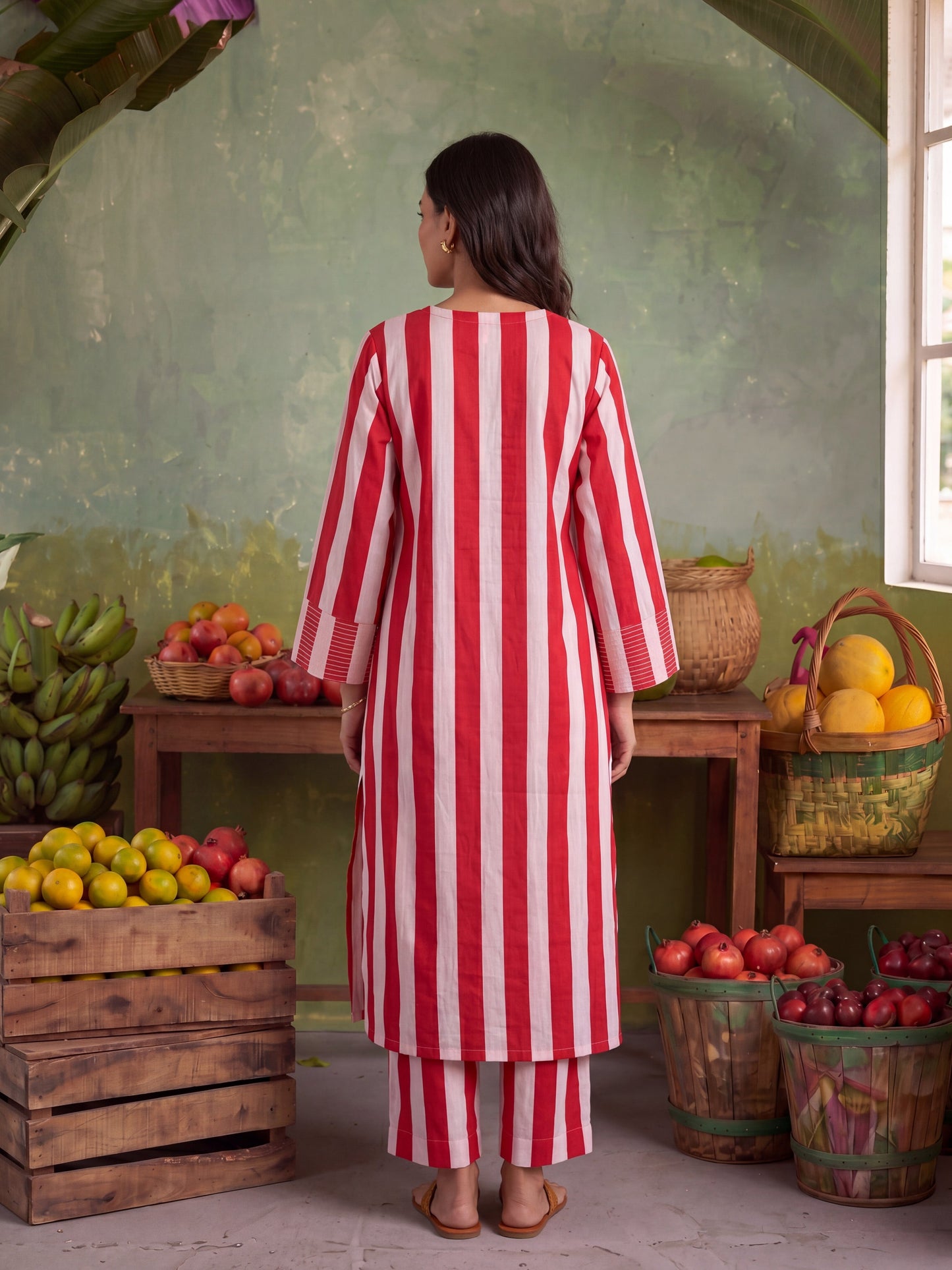 URBAN CANDY STRIPE KURTA SET