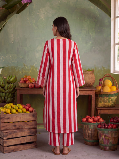 URBAN CANDY STRIPE KURTA SET