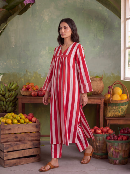 URBAN CANDY STRIPE KURTA SET