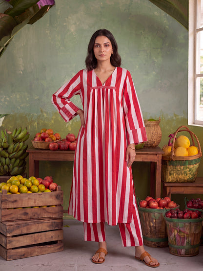URBAN CANDY STRIPE KURTA SET