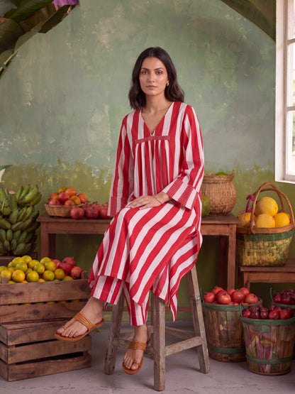 URBAN CANDY STRIPE KURTA SET