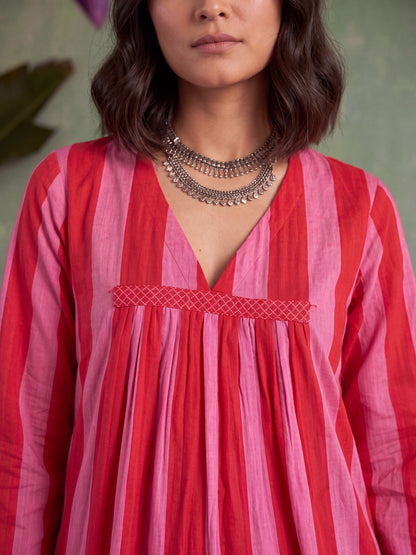 URBAN BERRY STRIPE KURTA SET