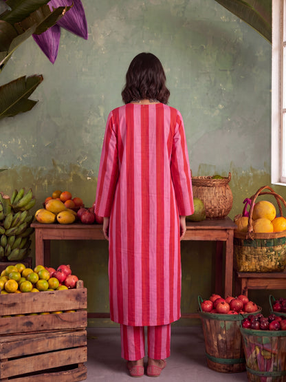 URBAN BERRY STRIPE KURTA SET
