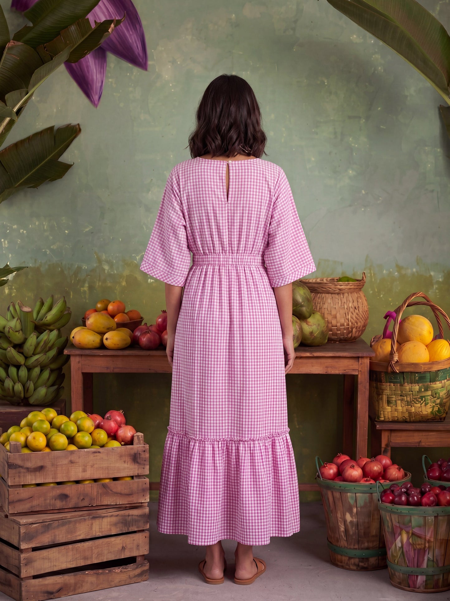ROSE WOOD MAXI DRESS