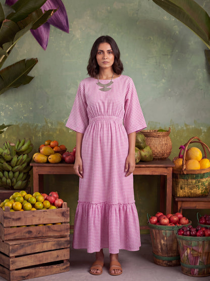ROSE WOOD MAXI DRESS