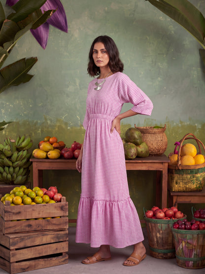 ROSE WOOD MAXI DRESS