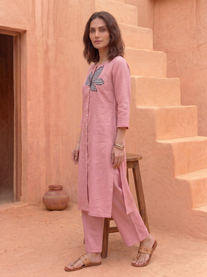 THE ROSE CHECKMATE KURTA SET