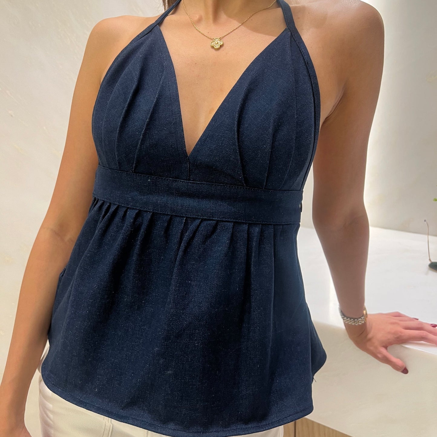 Nova Denim Top