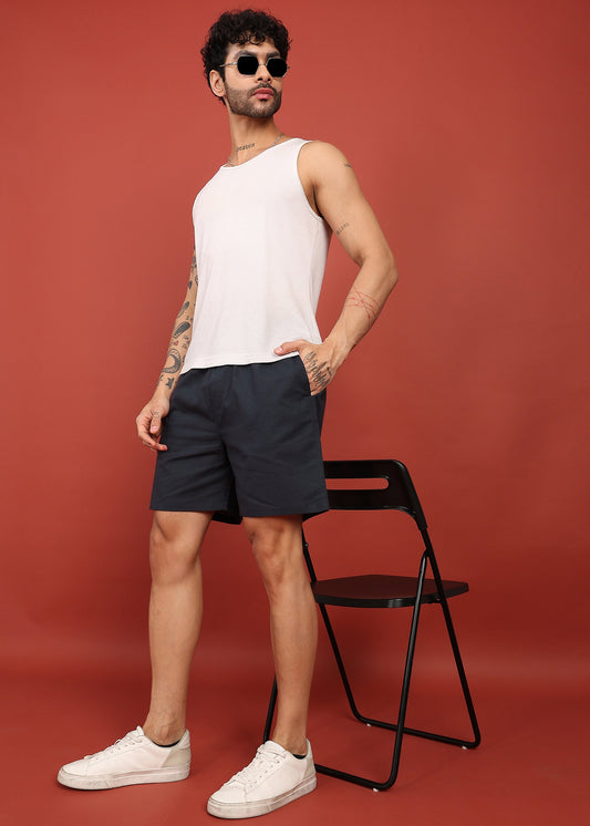 Midnight Black Tailored Shorts