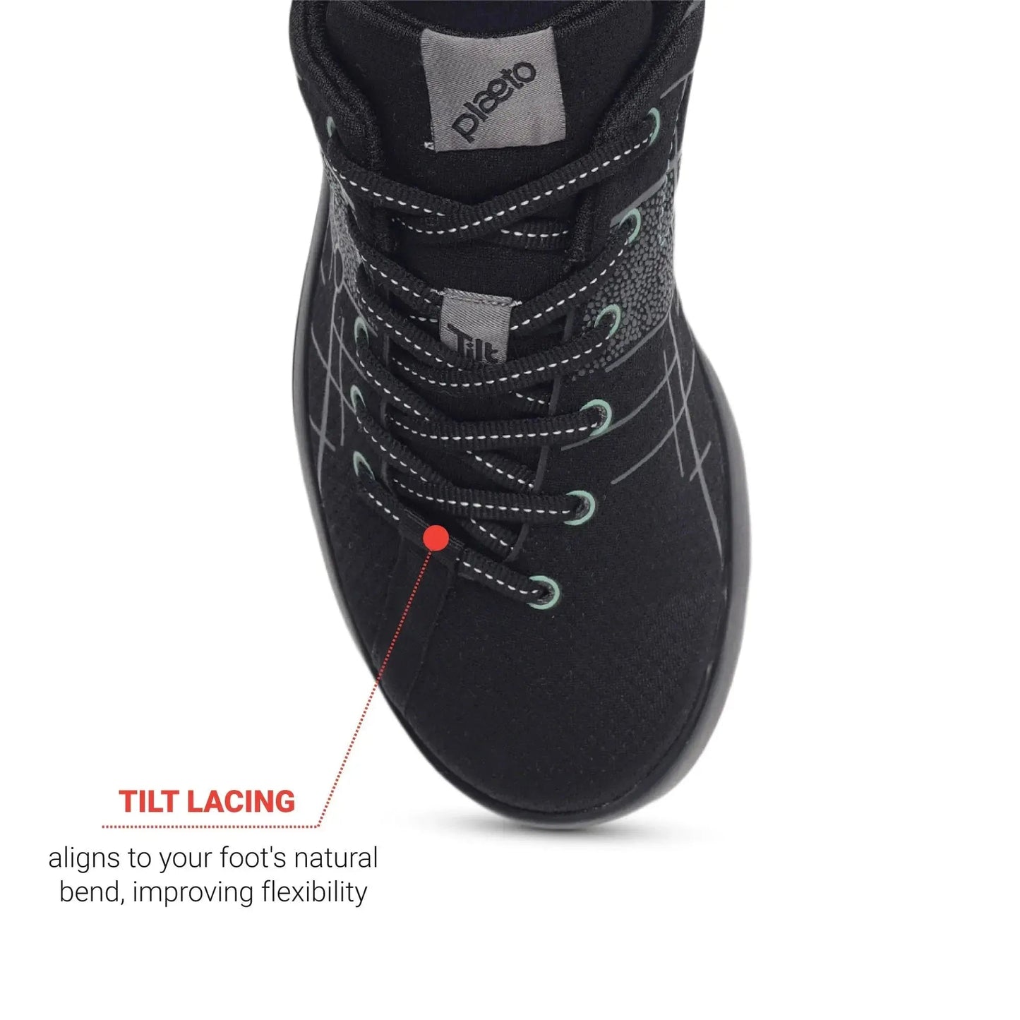 Men's Maidaan Black Training Shoes Plaeto
