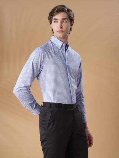 Lavender Regular Fit Formal Cotton Shirt for men (COSMA)