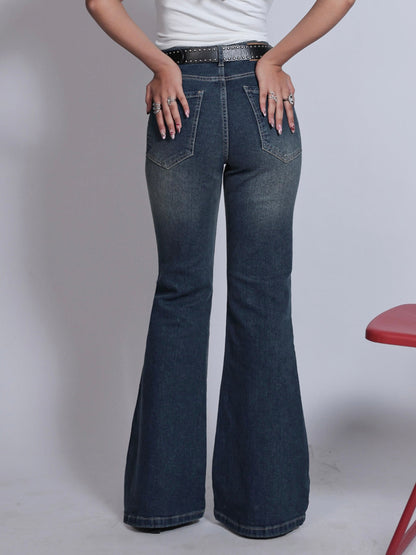 Premium Street Blue Washed Bootcut Jeans