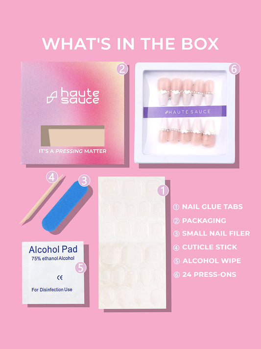 The French CÃ¥â€œUr Press-On Nails - Daisy White