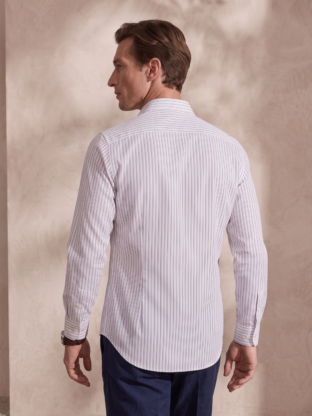 Slim Fit White Cotton Formal Shirt for Men (JAXON)