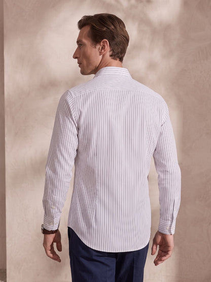 Slim Fit White Cotton Formal Shirt for Men (JAXON)