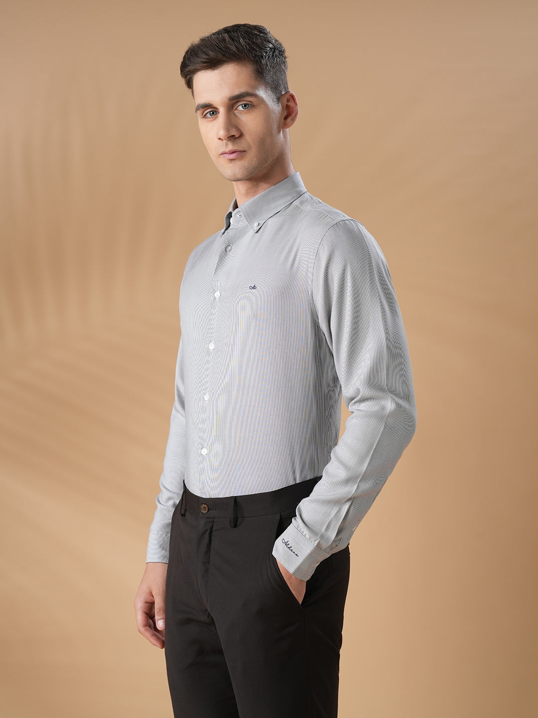 Grey Regular Fit Formal Other Shirt for men (CELIE)