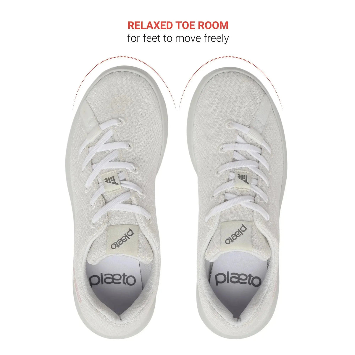 Women’s Classic White Casual Shoes Plaeto