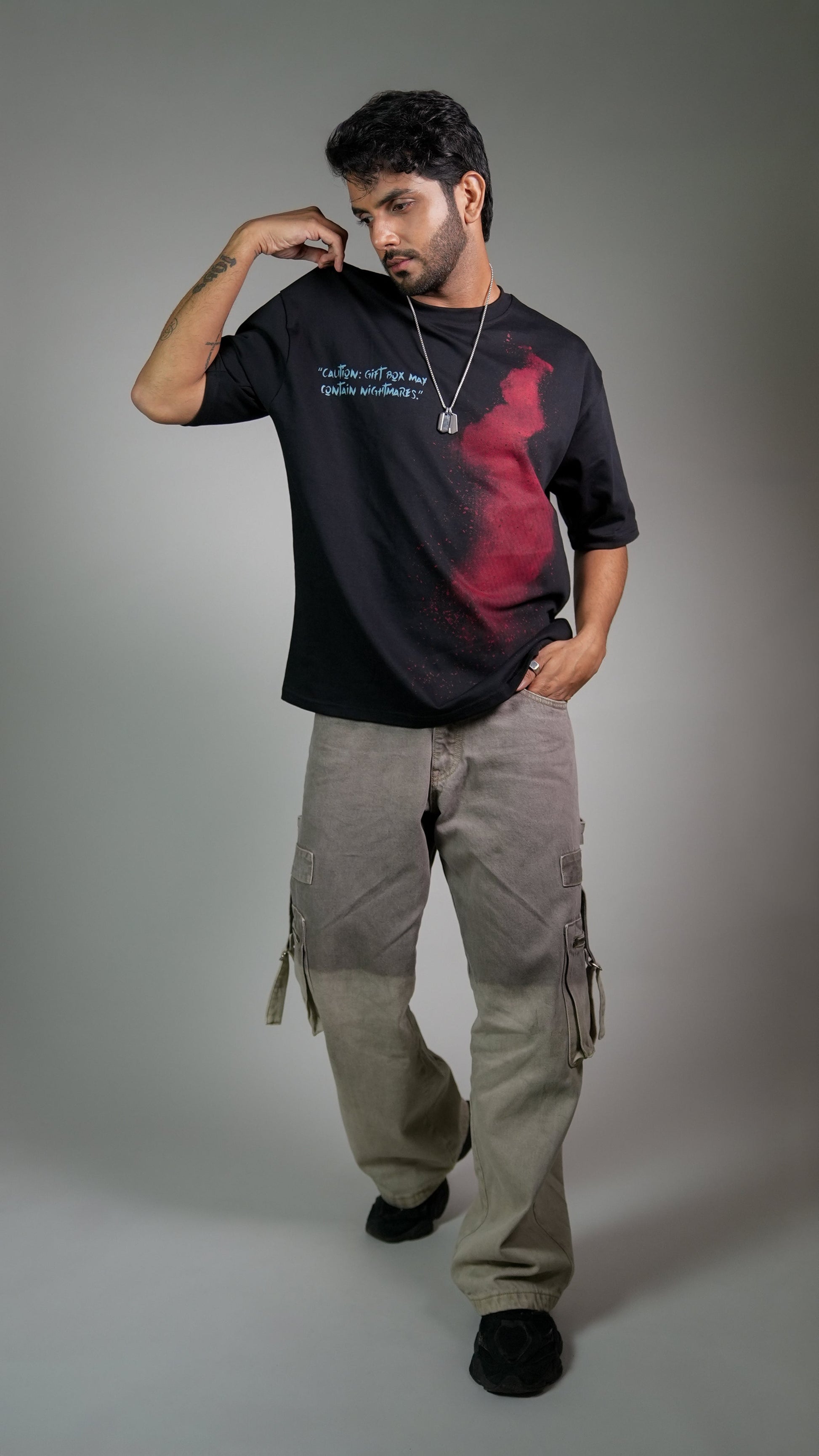 Dark Secret Black Men’S Oversized T-Shirt Rustlines
