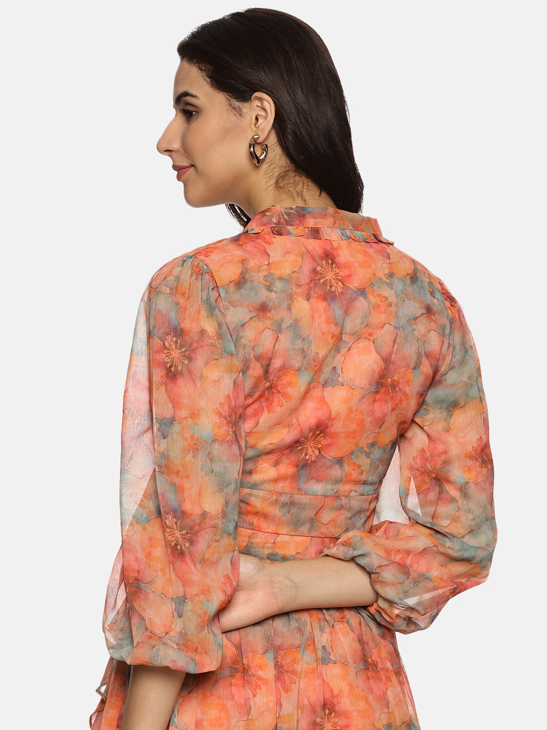 Buy Orange Crop Top For Women In Full Sleeve